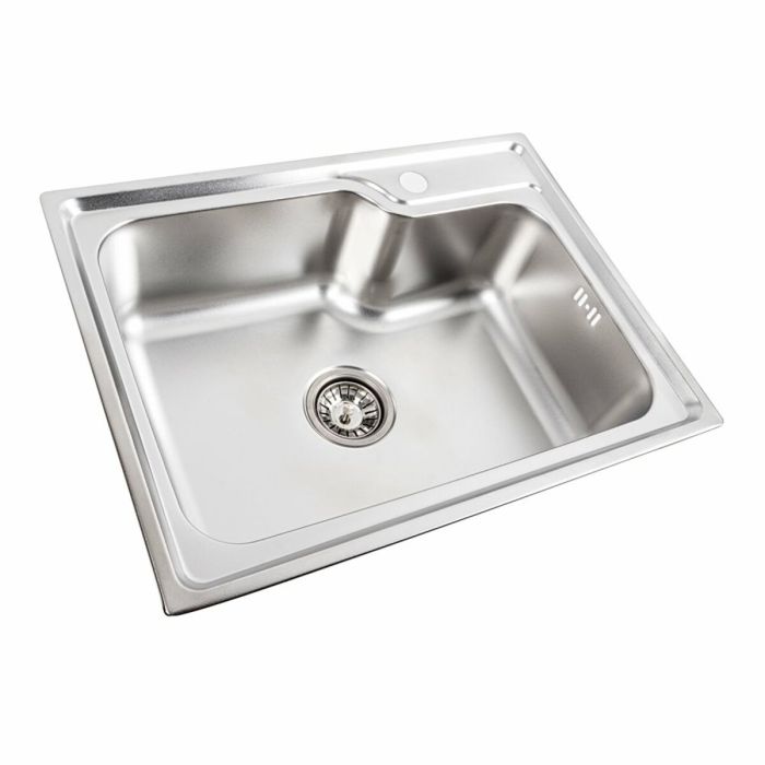 Кухонна мийка з нержавіючої сталі Platinum ДЕКОР 5845 (0,8/180 мм)