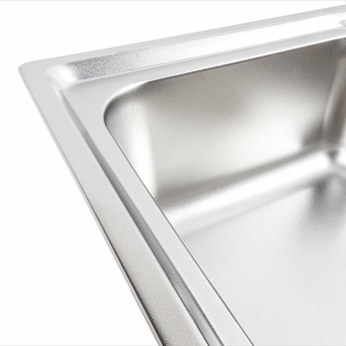 Кухонна мийка з нержавіючої сталі Platinum ДЕКОР 5845 (0,8/180 мм)