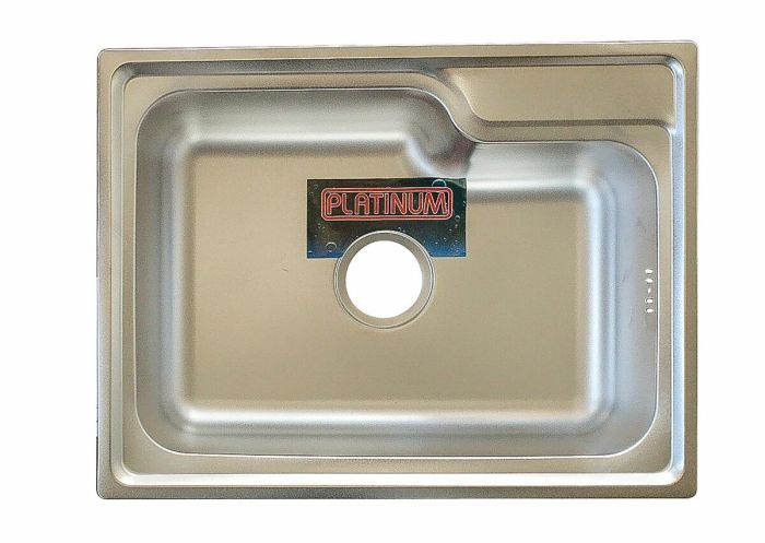 Кухонна мийка з нержавіючої сталі Platinum ДЕКОР 5845 (0,8/180 мм), R