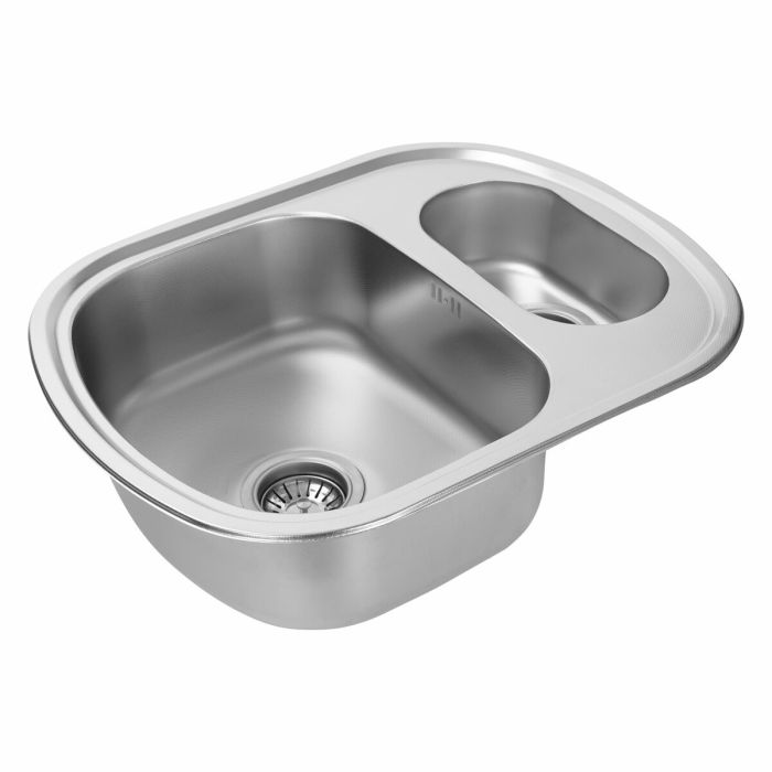 Кухонная мойка из нержавеющей стали Platinum ДЕКОР 6049D (0,8/180 мм), R