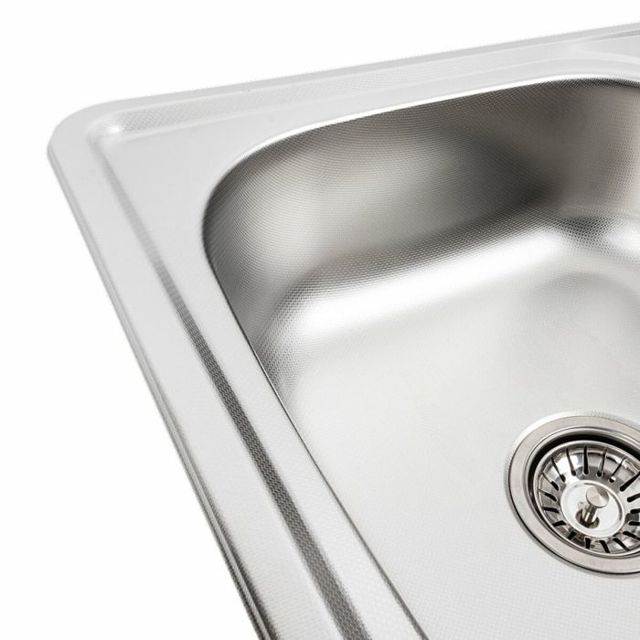 Кухонна мийка з нержавіючої сталі Platinum 5848 ДЕКОР (0,6/170 мм), L