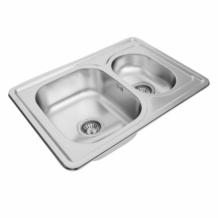 Кухонная мойка из нержавеющей стали Platinum ДЕКОР 7050D (0,8/180 мм), L