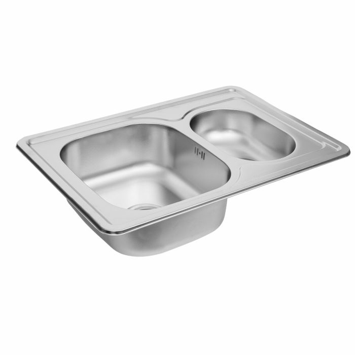 Кухонная мойка из нержавеющей стали Platinum ДЕКОР 7050D (0,8/180 мм), L