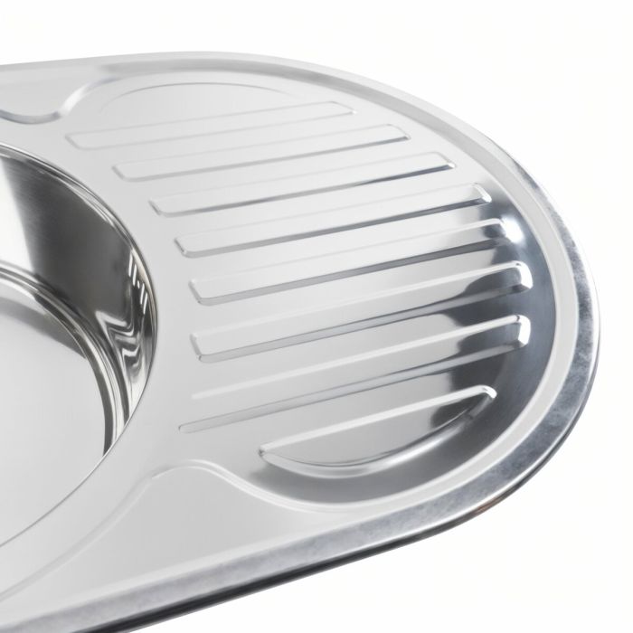 Кухонна мийка з нержавіючої сталі Platinum 7750 ПОЛІРУВАННЯ (0,8/180 мм), L