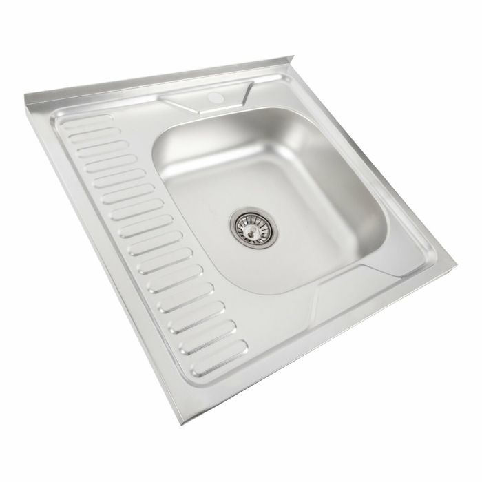 Кухонна мийка з нержавіючої сталі Platinum ДЕКОР 6060 R (0,7/160 мм)