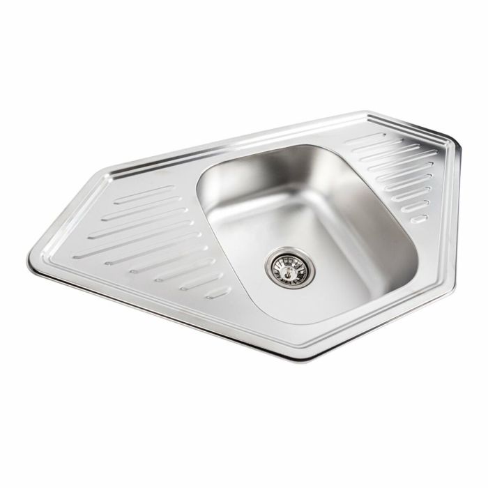 Кухонна мийка з нержавіючої сталі Platinum 9550В ДЕКОР (0,8/180 мм), R