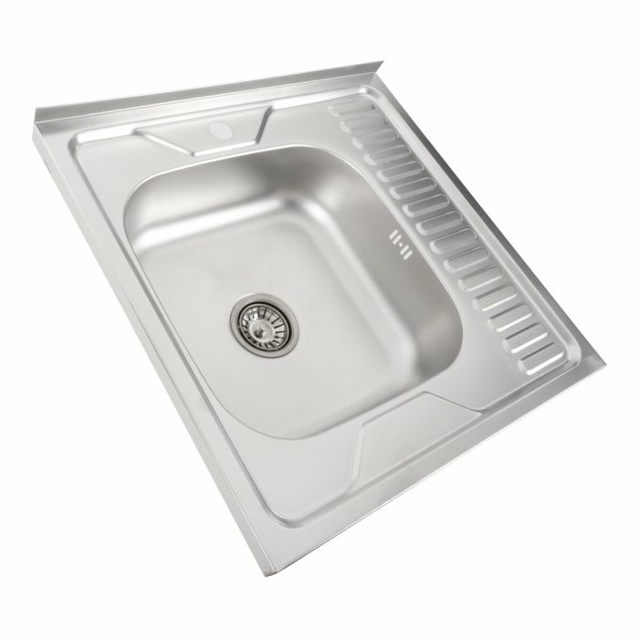 Кухонна мийка із нержавіючої сталі Platinum ДЕКОР 6060 L (0,7/160 мм)