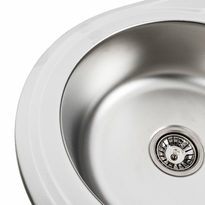 Кухонна мийка з нержавіючої сталі Platinum ДЕКОР 7750 (0,8/180 мм), L