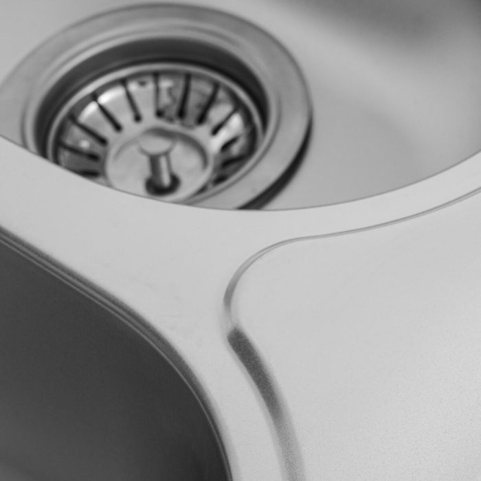 Кухонна мийка із нержавіючої сталі Platinum САТИН 7850D (0,8/180 мм), R