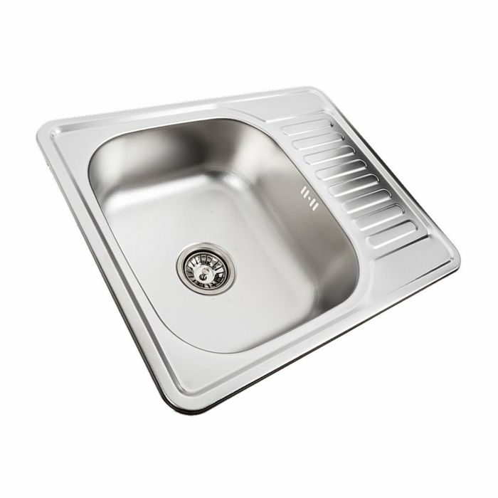 Кухонна мийка з нержавіючої сталі Platinum 5848 ДЕКОР (0,8/180 мм), R