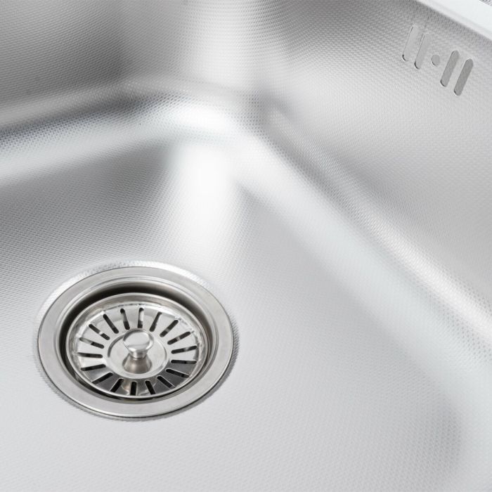 Кухонна мийка із нержавіючої сталі Platinum ДЕКОР 7850D (0,8/180 мм), L