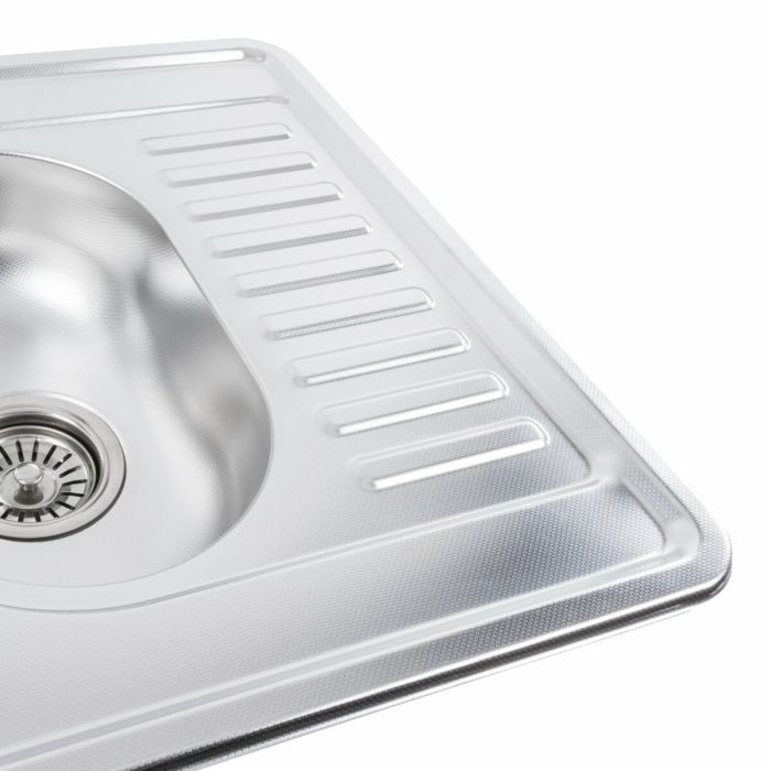 Кухонна мийка з нержавіючої сталі Platinum ДЕКОР 7850D (0,8/180 мм), R