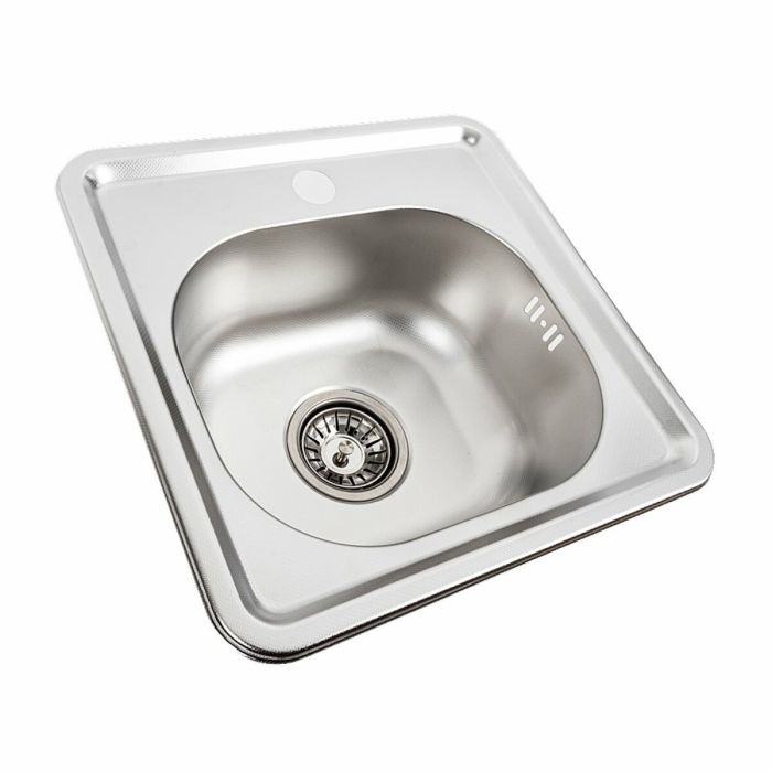 Кухонна мийка з нержавіючої сталі Platinum ДЕКОР 3838 (0,6/160 мм)