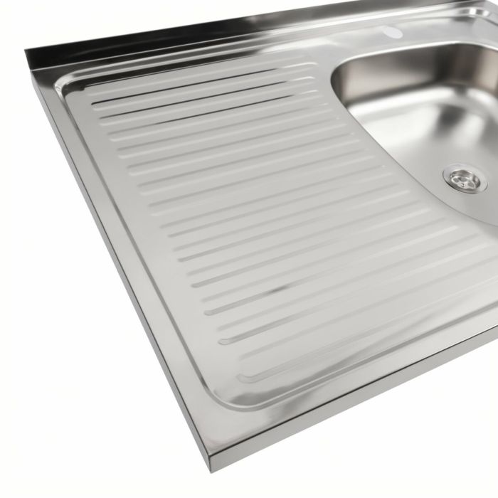 Мойка кухонная из нержавеющей стали Platinum 8060 R (0,4/120 мм)