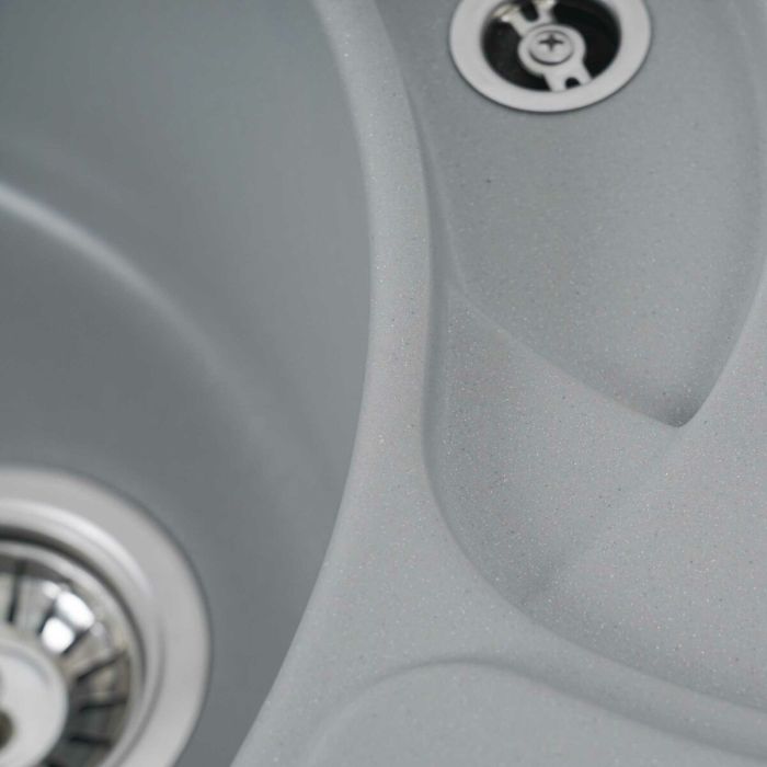 Гранітне миття для кухні Platinum 7750 GAZZO глянець Сірий металік