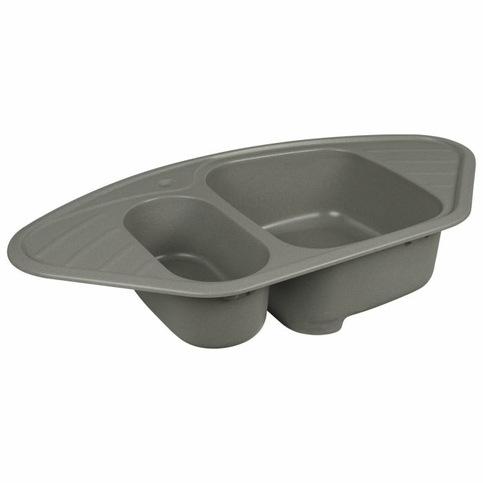 Гранитная мойка для кухни Platinum 9250UW LARGO глянец Серый муссон