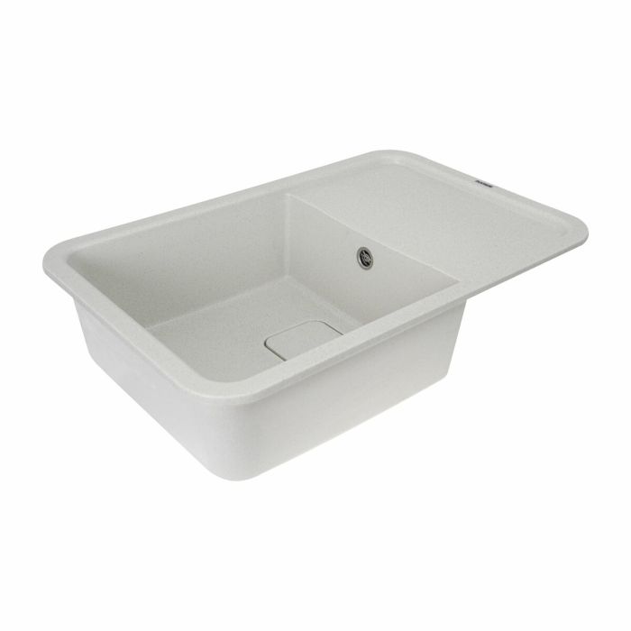 Гранітне миття для кухні Platinum 7850 CUBE матове Біле в точку, R