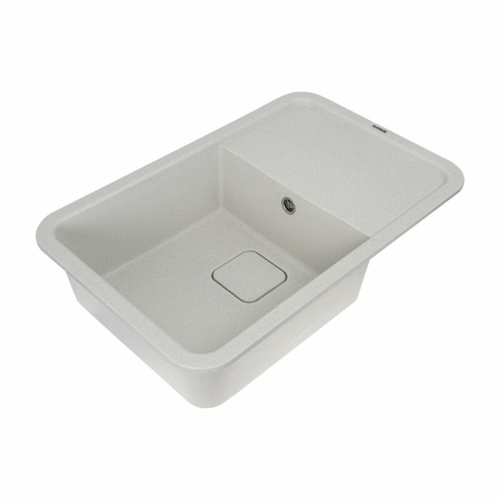 Гранітне миття для кухні Platinum 7850 CUBE матове Біле в точку, R