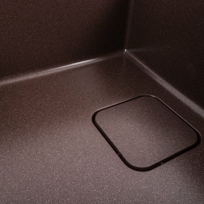 Гранитная мойка для кухни Platinum 7850 CUBE матовая Мокко, L
