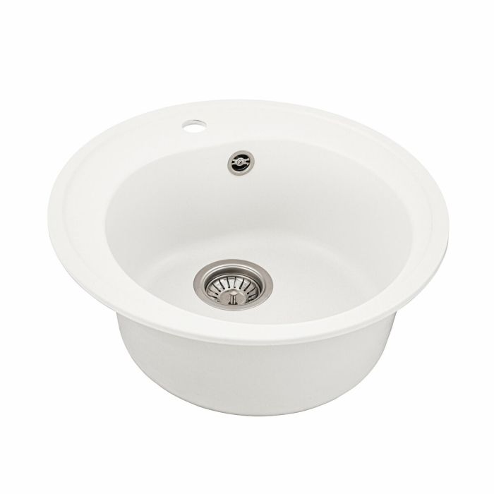 Гранитная мойка для кухни Platinum 510 LUNA матовая Белоснежная