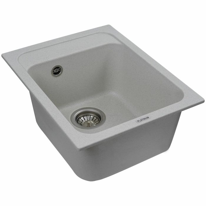Гранітне миття для кухні Platinum 4050 KORRADO матова Біла в крапку