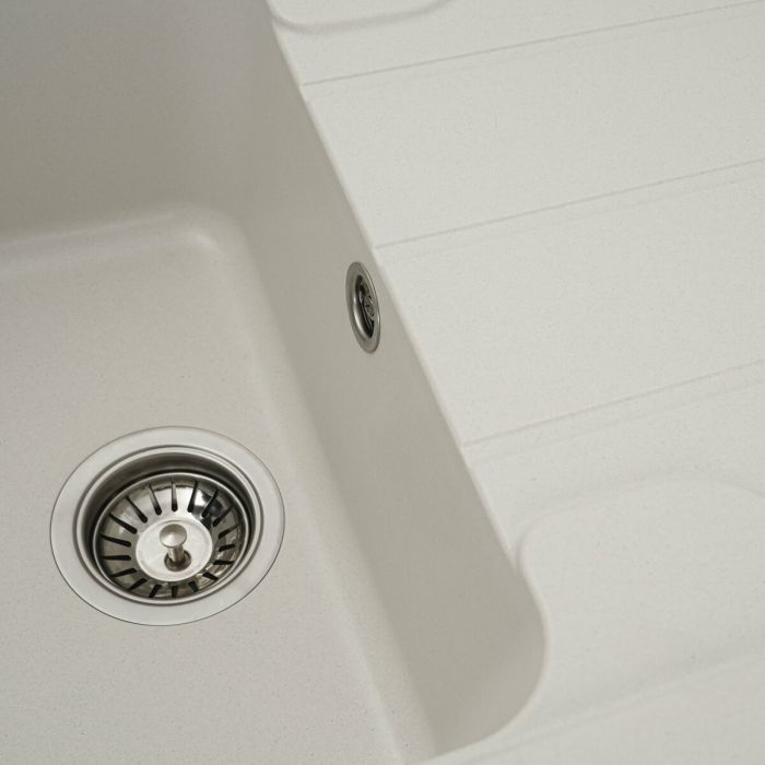 Гранітна мийка для кухні Platinum 7850 VERONA матова Біла, R