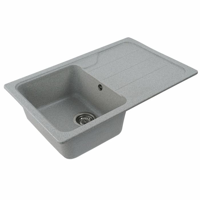 Гранитная мойка для кухни Platinum 7850 VERONA матовая Серая, L