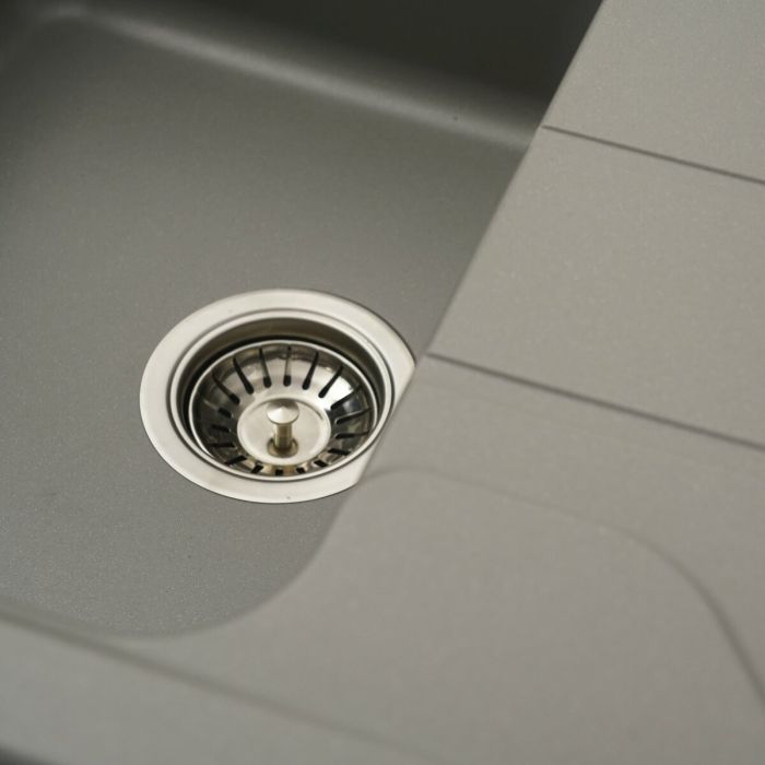 Гранитная мойка для кухни Platinum 7850 VERONA матовая Серый металлик, R