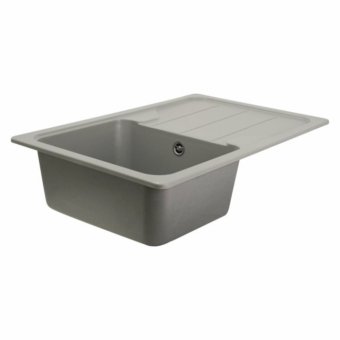 Гранитная мойка для кухни Platinum 7850 VERONA матовая Серый металлик, R