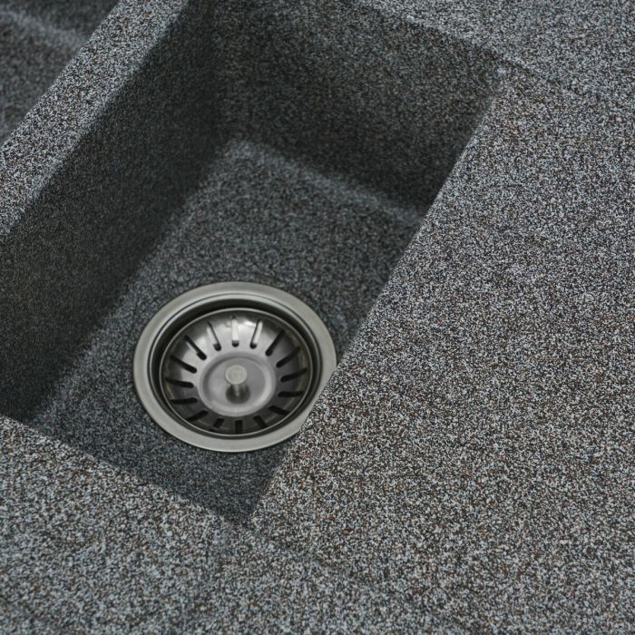 Гранитная мойка для кухни Platinum 7850W TOSKANA матовая Микс, R