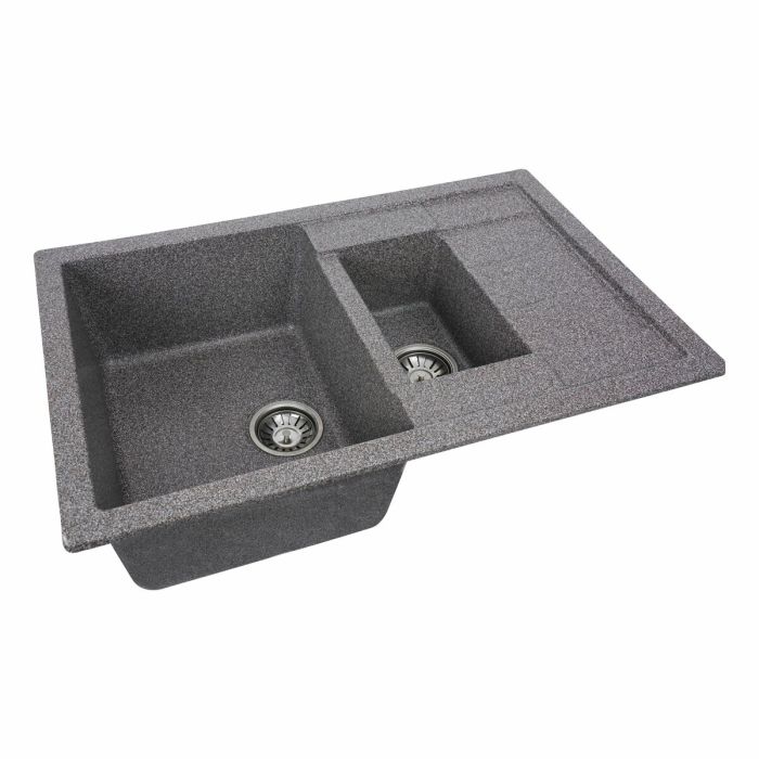 Гранитная мойка для кухни Platinum 7850W TOSKANA матовая Микс, АВТО