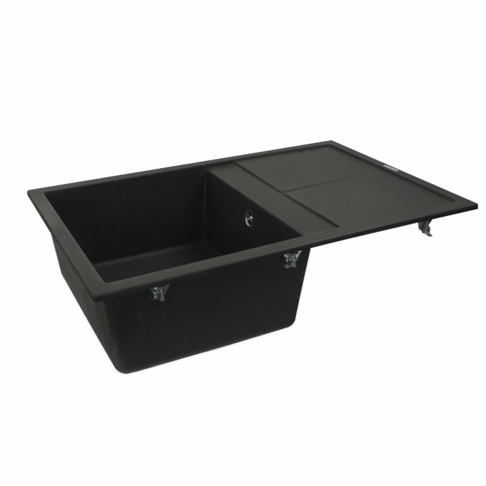 Гранитная мойка для кухни Platinum 7950 Selena матовая Черная, L