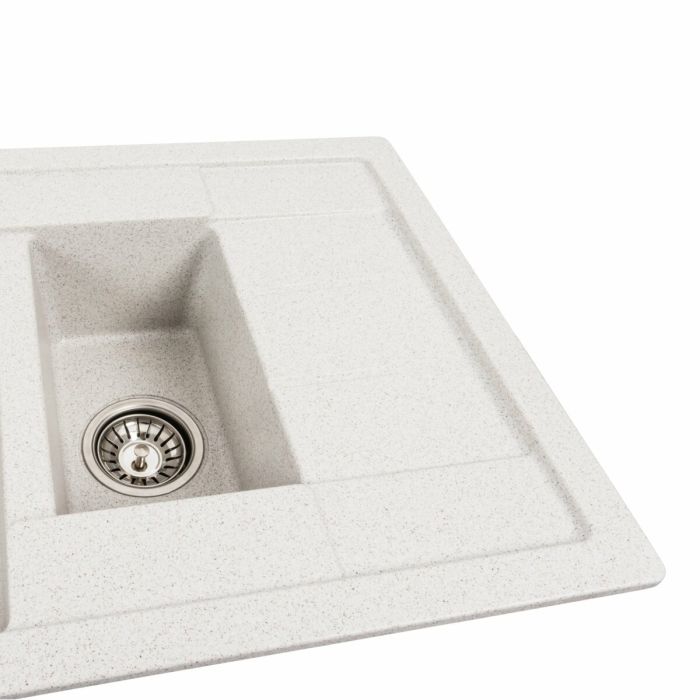 Гранитная мойка для кухни Platinum 7850W TOSKANA матовая Топаз, АВТО