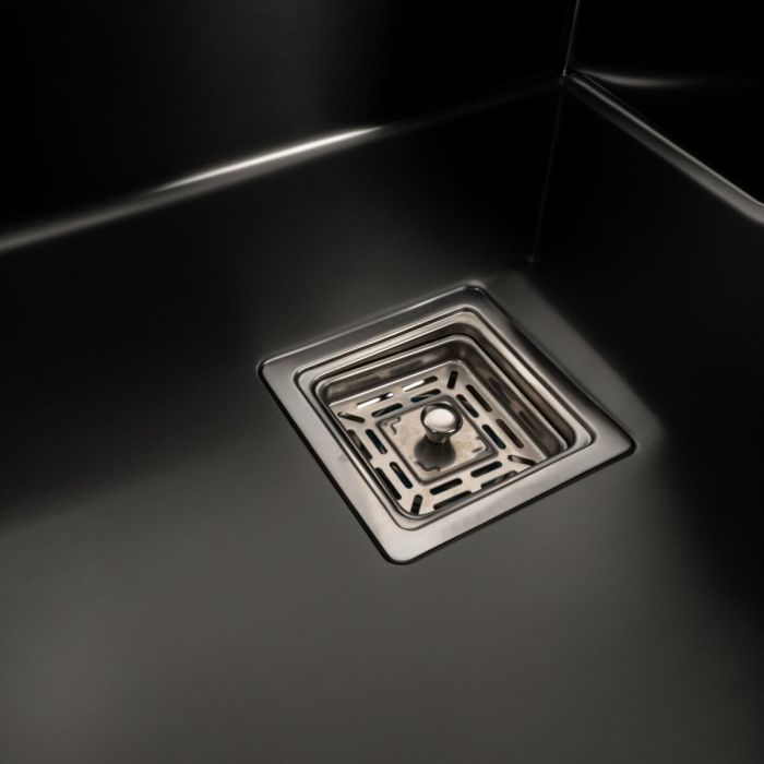 Миття PVD Platinum Handmade HSBB 500x500x220 чорне (квадратний сифон, 3.0/1.0)