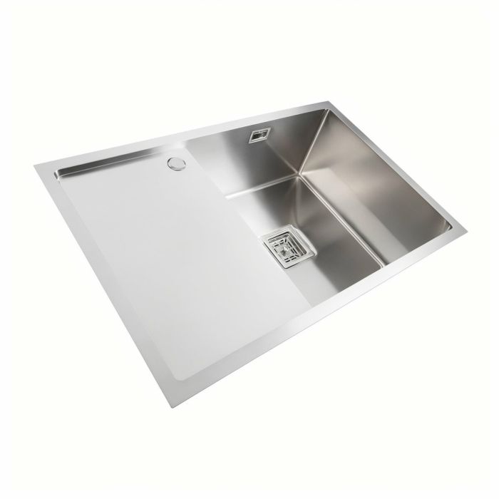 Кухонная мойка нержавейка Platinum Handmade 78х50 R (одно отверстие, квадратный сифон, 3,0/1,0 мм)