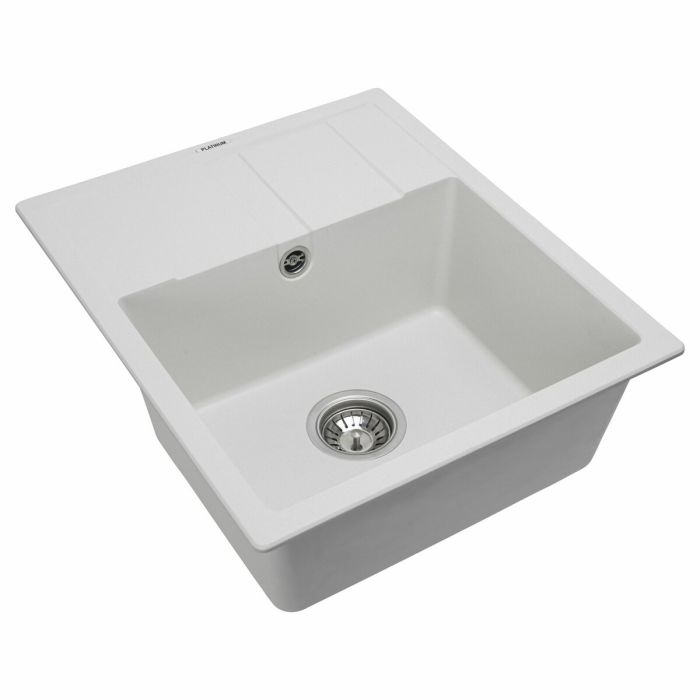 Гранитная мойка для кухни Platinum 5851 ARIA матовая Белоснежная