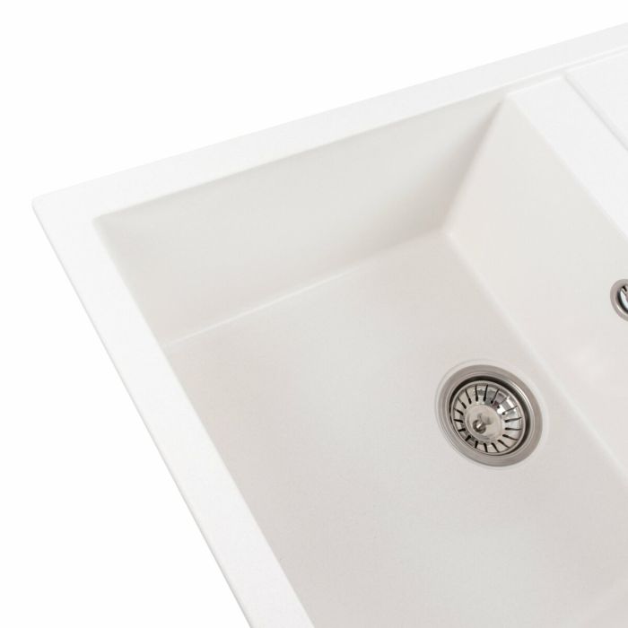 Гранитная мойка для кухни Platinum 7950 Selena матовая Белоснежная, ЦЕНТР