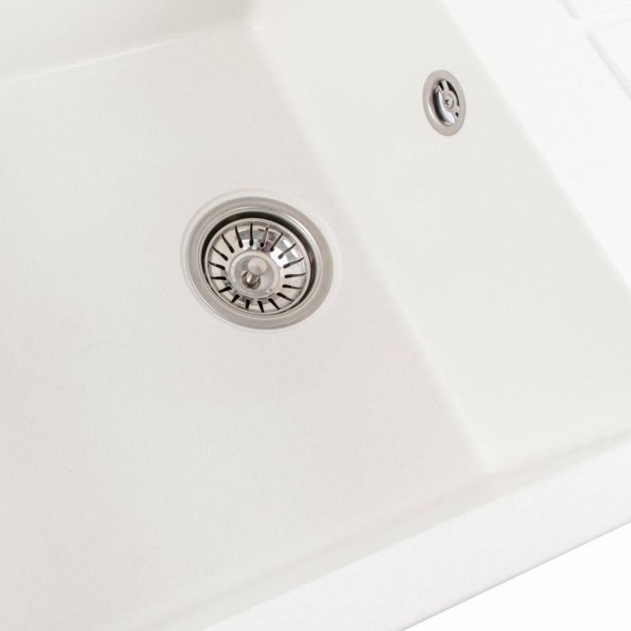 Гранітне миття для кухні Platinum 7950 Selena матова Біла, R