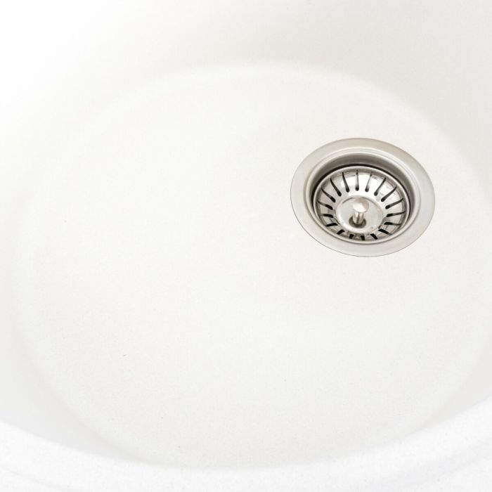 Гранитная мойка для кухни Platinum 5847 ONYX матовая (белоснежная), R