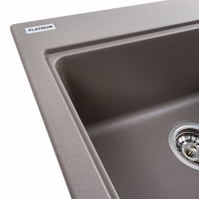 Гранитная мойка для кухни Platinum 5852 VESTA матовая Дюна