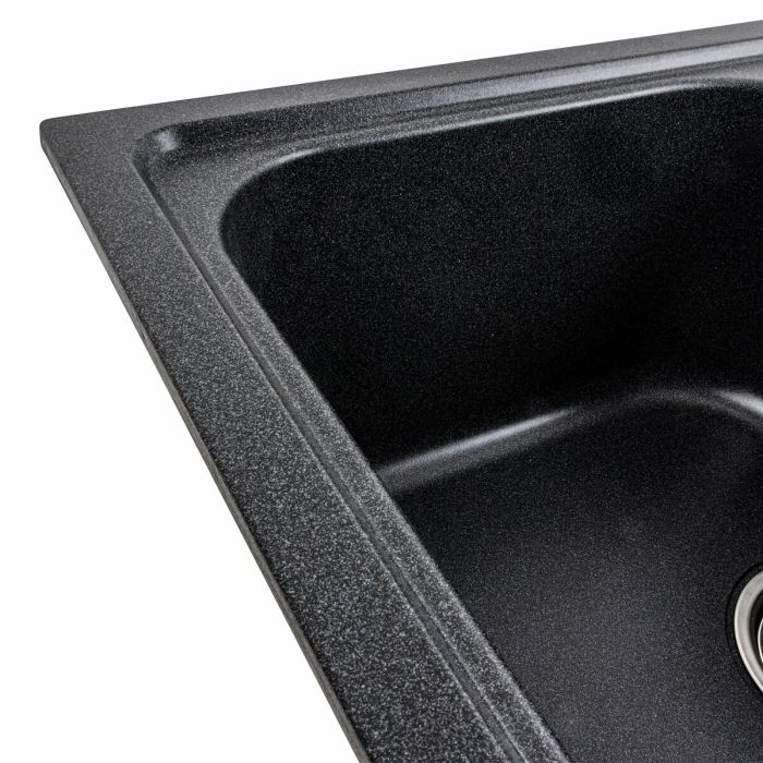 Гранитная мойка для кухни Platinum 7950 Equatoria матовый Карбон
