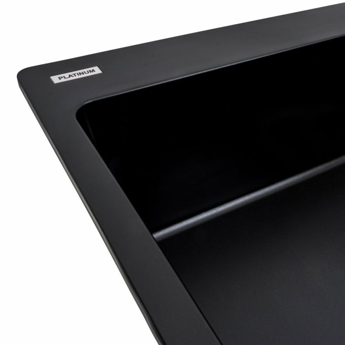Гранитная мойка для кухни Platinum 7850 Bogema матовая (черная), ЦЕНТР