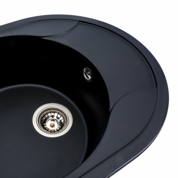 Гранітне миття для кухні Platinum 5847 ONYX матове (чорне), L