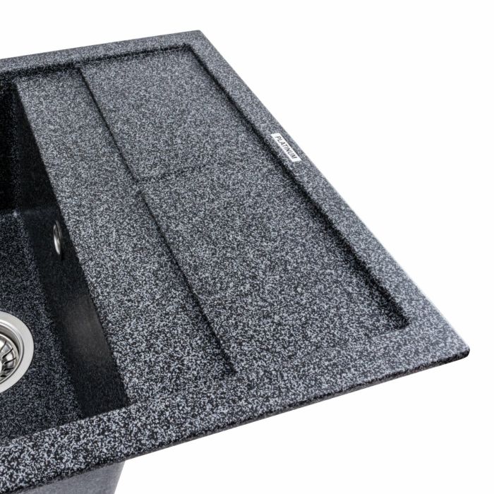 Гранитная мойка для кухни Platinum 6550 LOTOS матовый., R