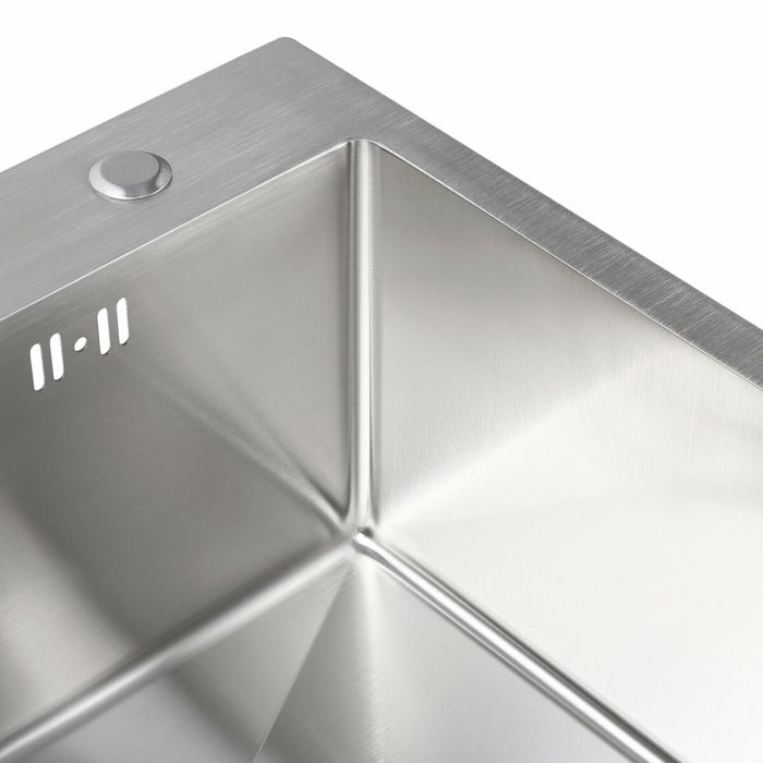 Кухонная мойка 50*50 нержавейка Platinum Handmade (сифон круглый, 3,0/0,8)