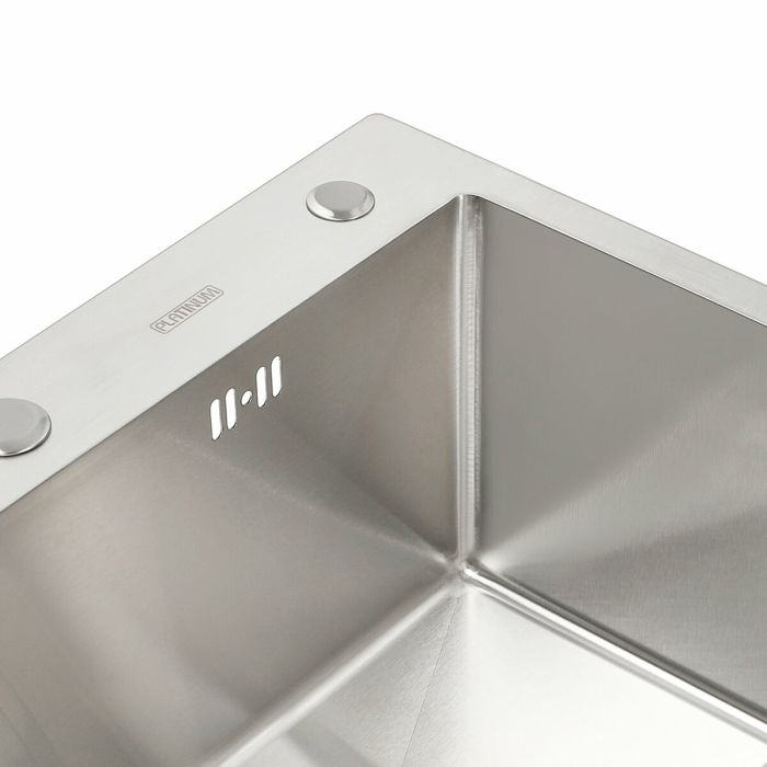 Кухонная мойка 58*43 нержавейка Platinum Handmade (сифон круглый, 3.0/0.8)