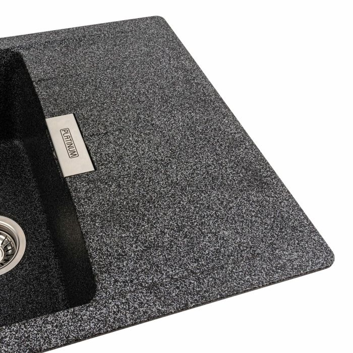 Гранітне миття для кухні Platinum 6250 ZIRKONE матовий Графіт, L