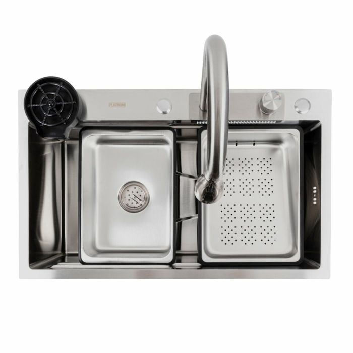 Кухонная мойка нержавейка CM 75*46A Platinum Handmade "Водопад"