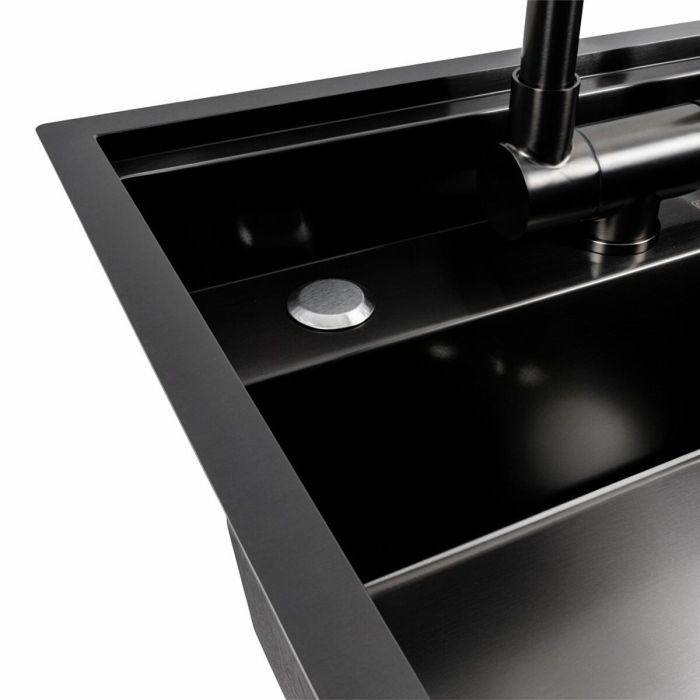 Кухонная мойка CM 50*50 скрытая PVD черная Platinum Handmade