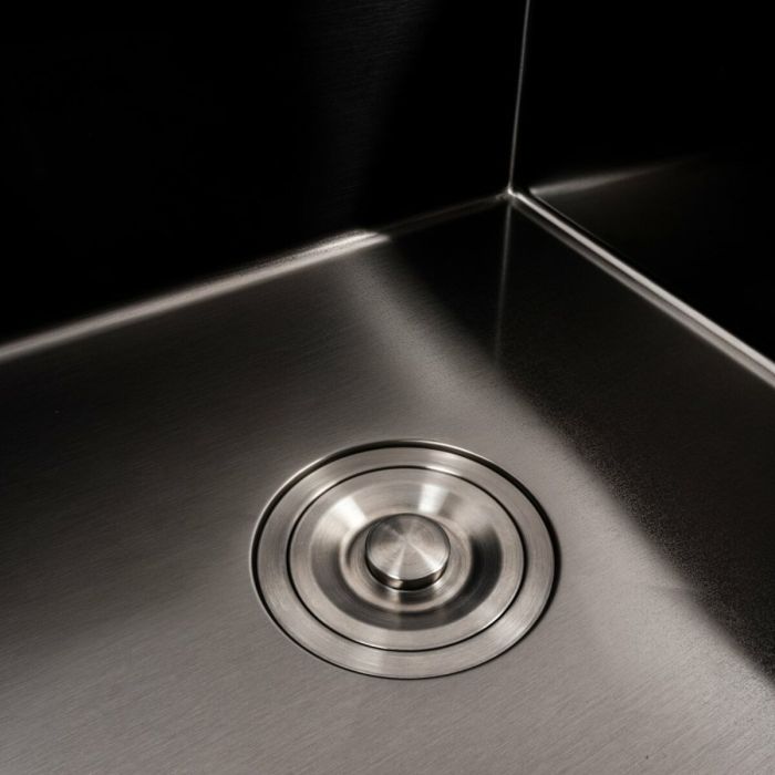Кухонная мойка CM 65*50 L PVD черная Platinum Handmade (круглый сифон 3.0/0.8)